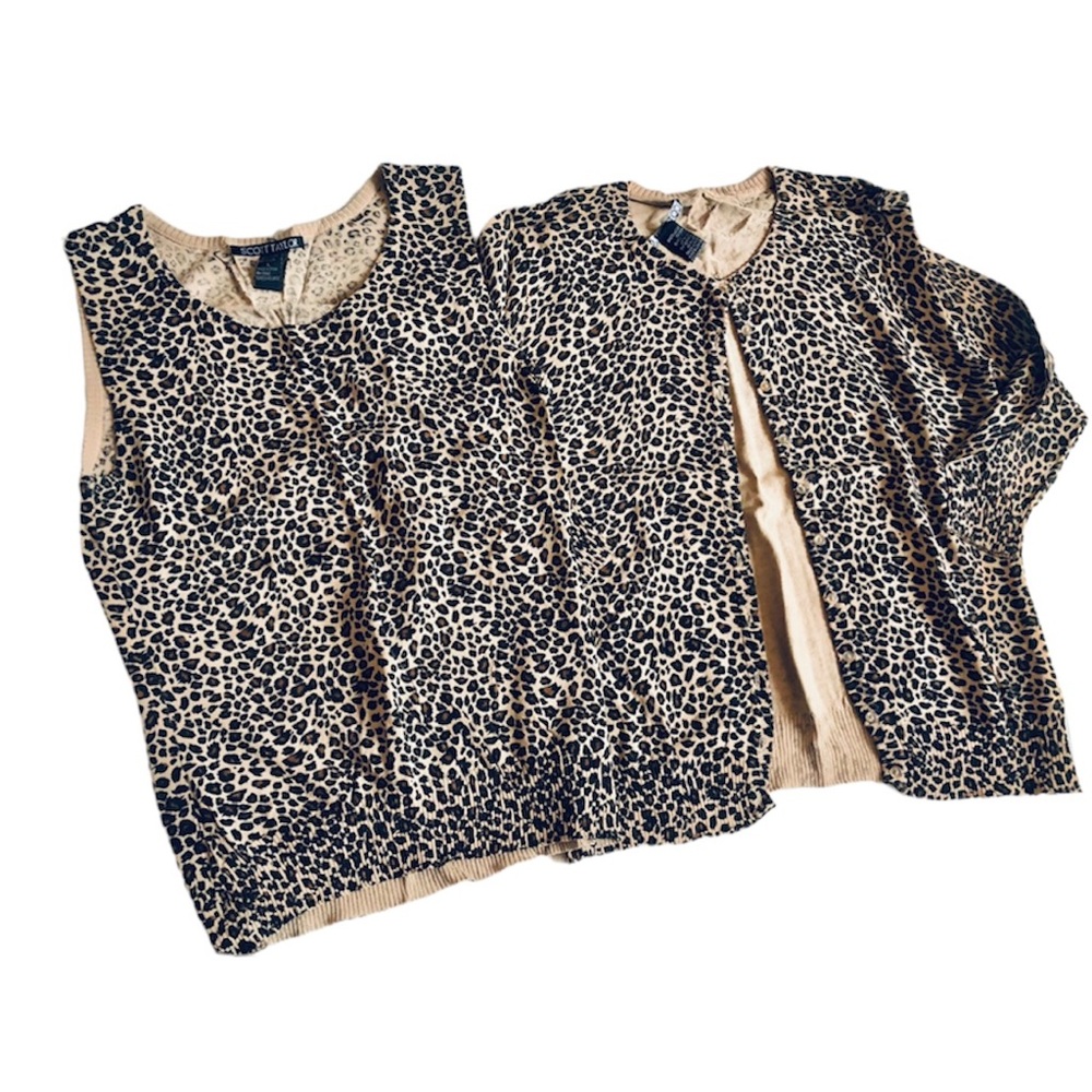 Scott Taylor Cheetah Print Set Sz Sm